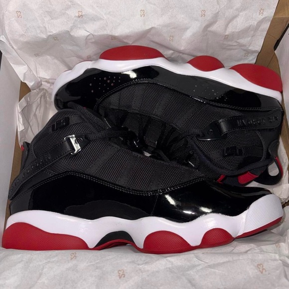 Jordan 6 rings black red white